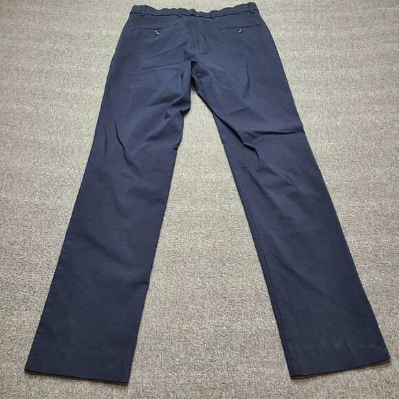Tommy Hilfiger Pants Mens 32x32 Navy Blue Straight Fit Dress Slacks Stretch - Picture 7 of 9
